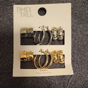 Earrings Mixed Metal Hoop Earrings Set
